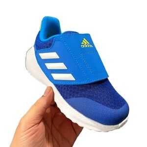 Adidas Baby-Toddler Boys Slip on Sneakers Size 6.5 Royal Blue -White Lighweight
